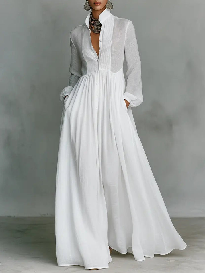 Rennata | Women's Formal Maxi Dress - White - Image 1
