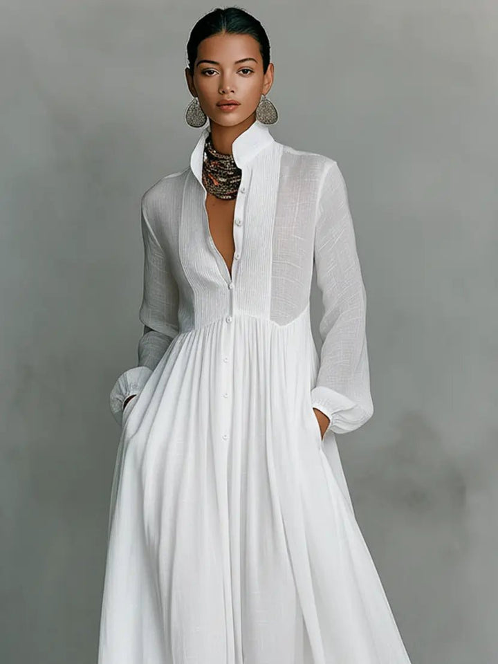 Rennata | Women's Formal Maxi Dress - White - Image 5