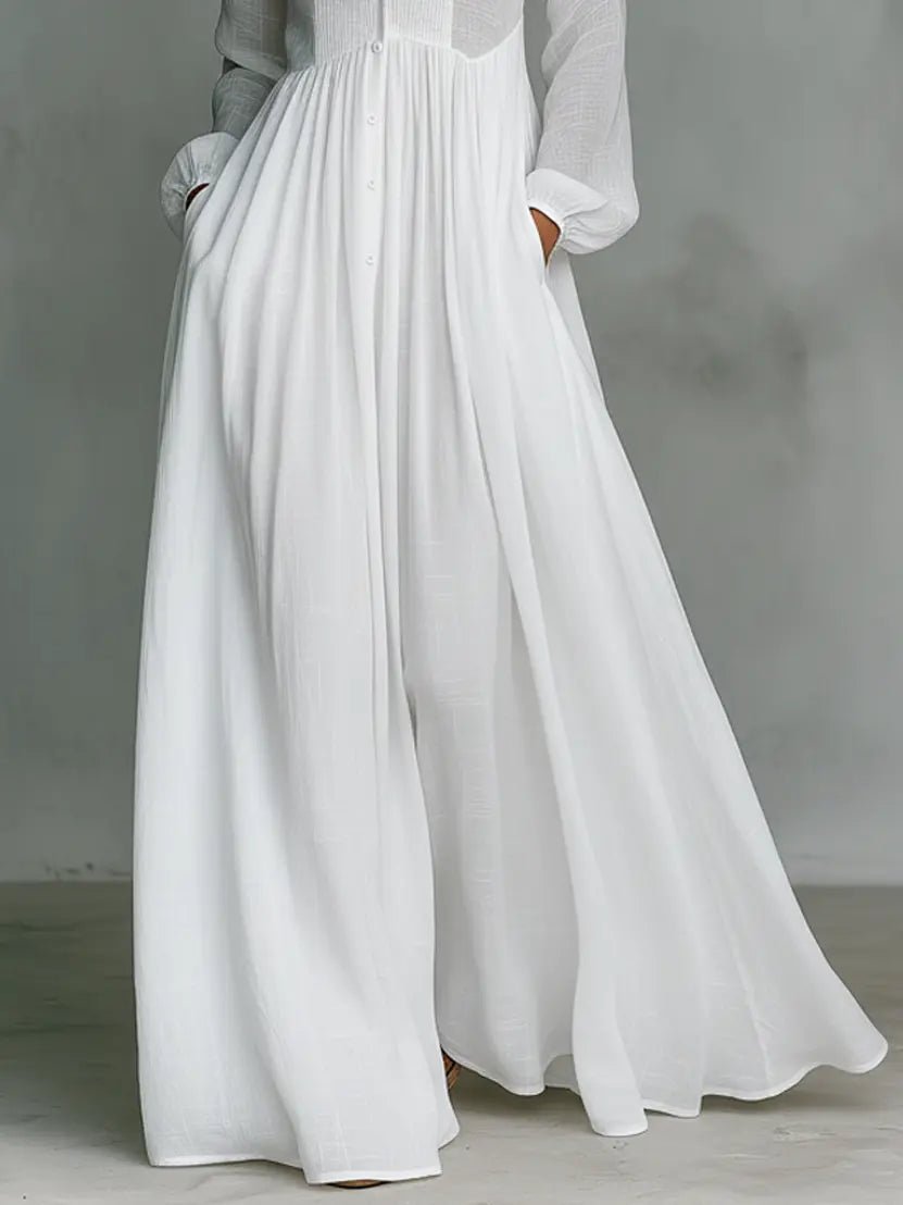 Rennata | Women's Formal Maxi Dress - White - Image 6