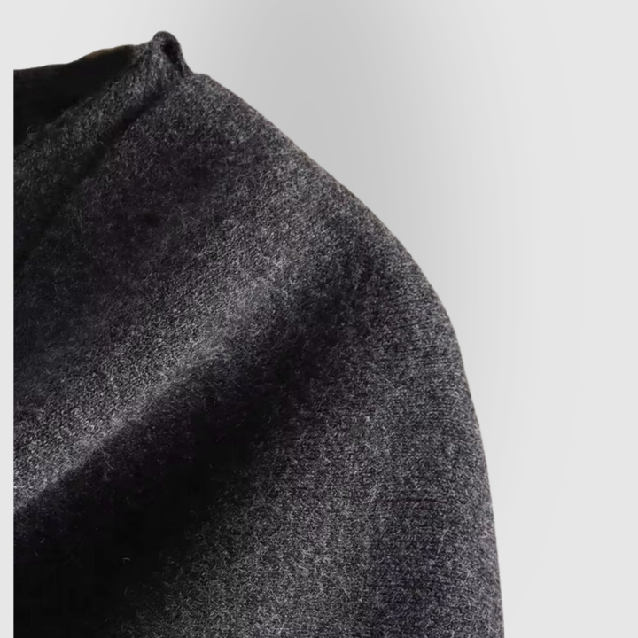 Rhiannon | Women's Cowl Neck Long Sleeve Cape Coat - Grey - Image 5