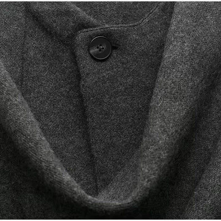 Rhiannon | Women's Cowl Neck Long Sleeve Cape Coat - Grey - Image 6