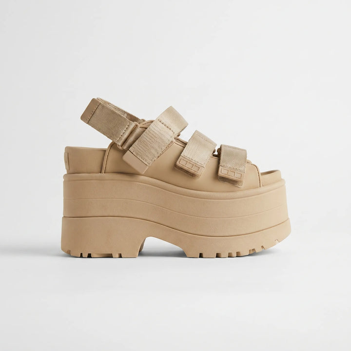 Rindella | Women's Strappy Platform Sandals - Beige - Image 6