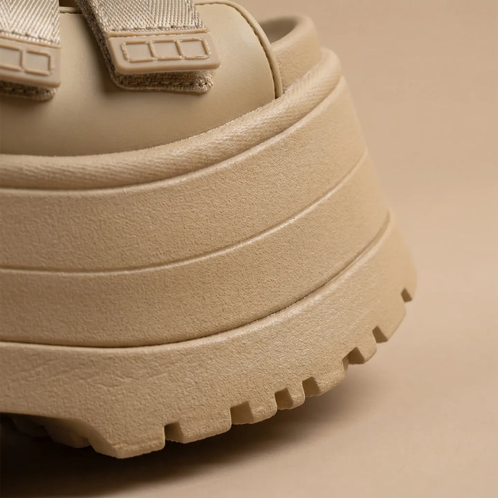 Rindella | Women's Strappy Platform Sandals - Beige - Image 7