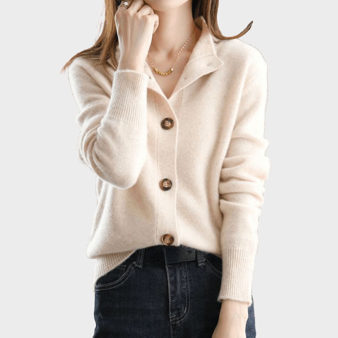 Rosabel | Women's Long Sleeve Button Up Cardigan - Orange - Image 6