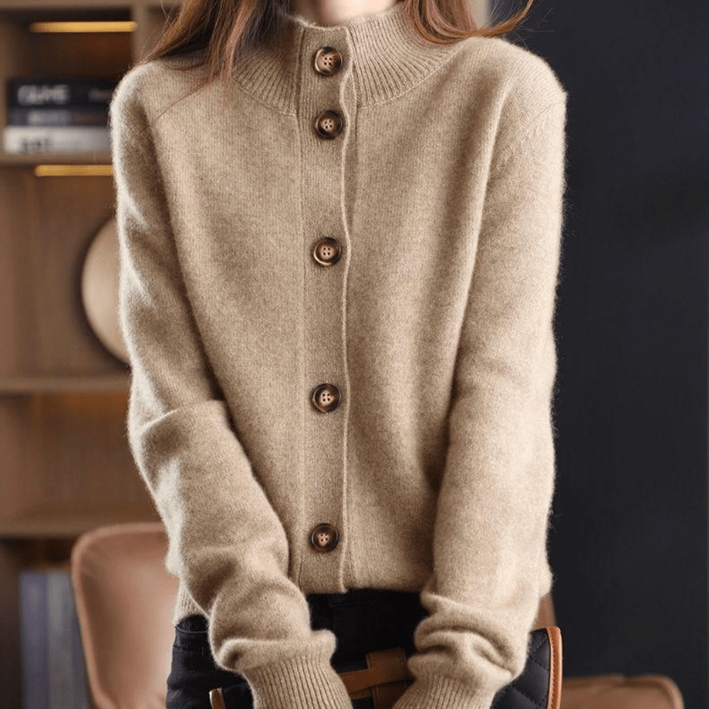 Rosabel | Women's Long Sleeve Button Up Cardigan - Orange - Image 7