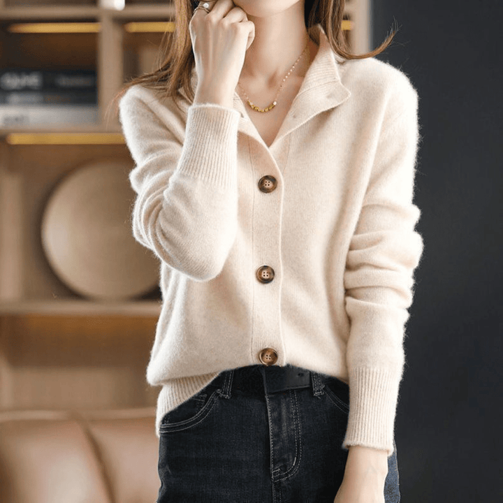 Rosabel | Women's Long Sleeve Button Up Cardigan - Orange - Image 9