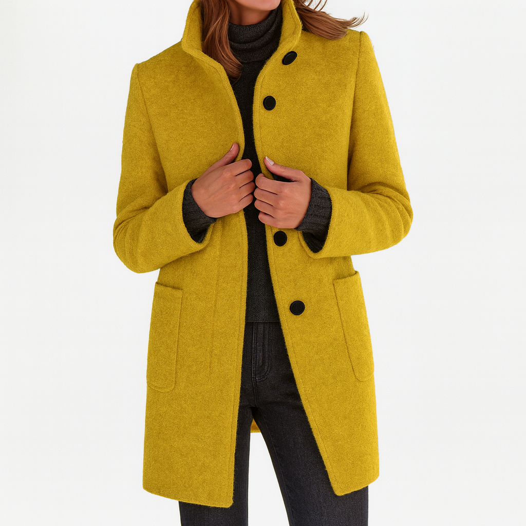 Rosamund | Women's Hooded Long Coat - Grey - Image 11