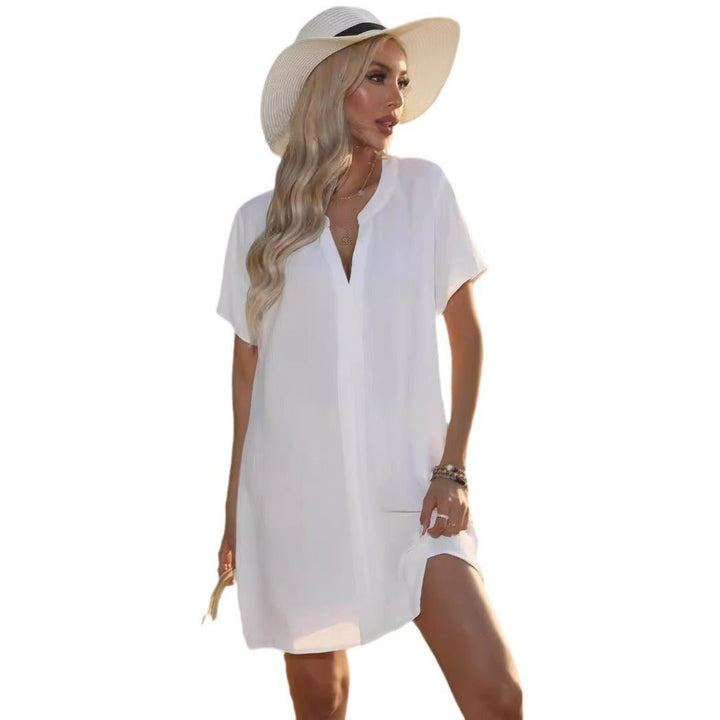 Rosawen | Women's Summer Shirt Dress Short Sleeve - Image 6