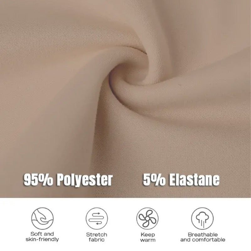 Rosetta | Women's Oversized Crew Neck Long Sleeve Dress - Beige - Image 13