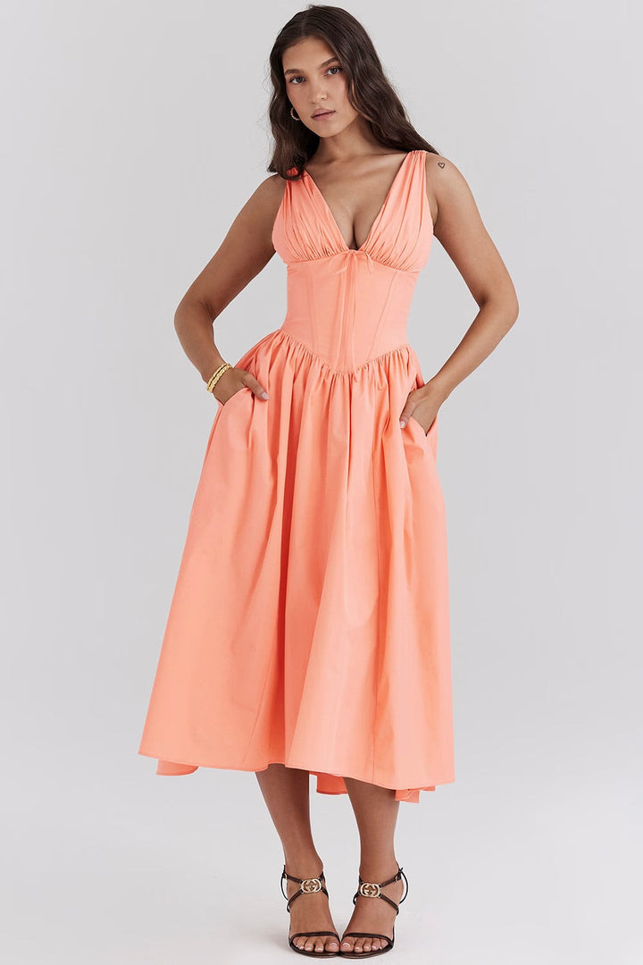 Rossalyn | Women's Floral Midi Dress for Summer - Image 4