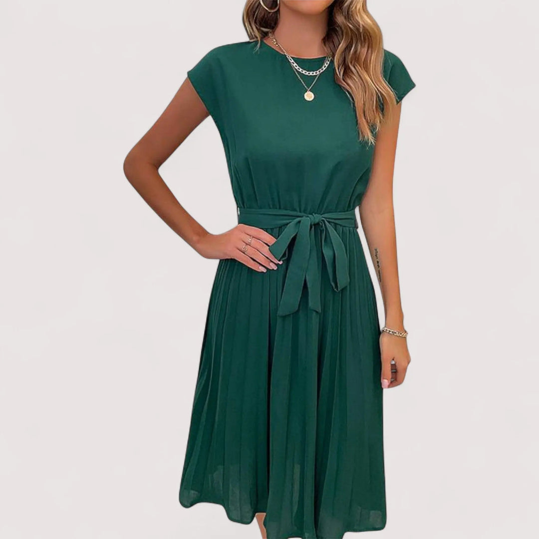 Rowena | Women's Pleated Midi Summer Dress - Image 1