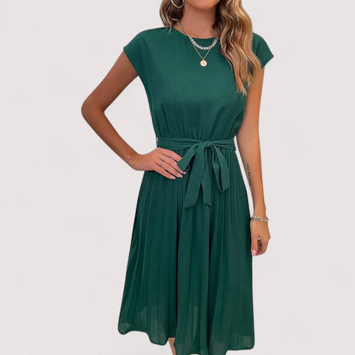 Rowena | Women's Pleated Midi Summer Dress - Image 1