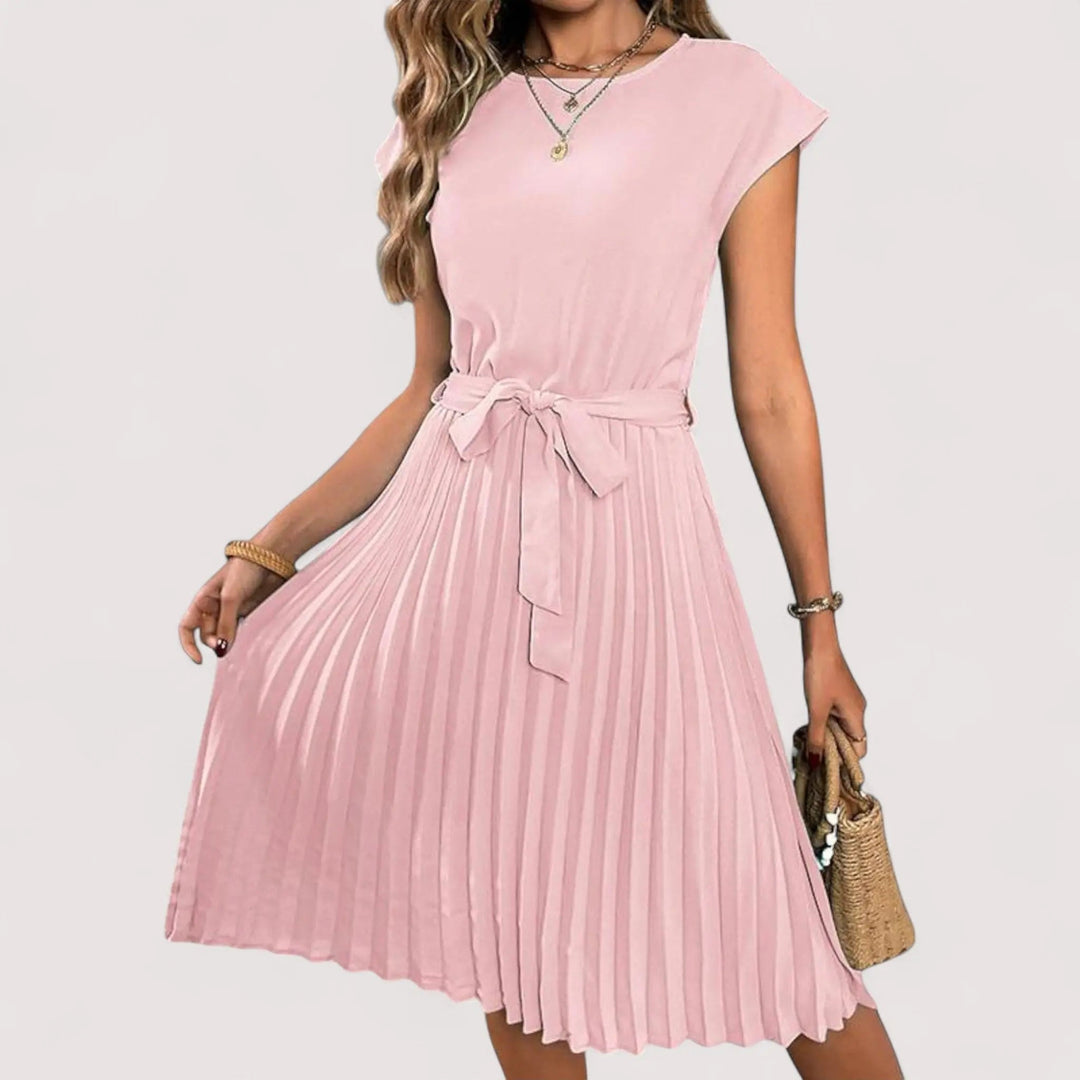 Rowena | Women's Pleated Midi Summer Dress - Image 3