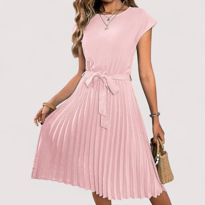 Rowena | Women's Pleated Midi Summer Dress - Image 3