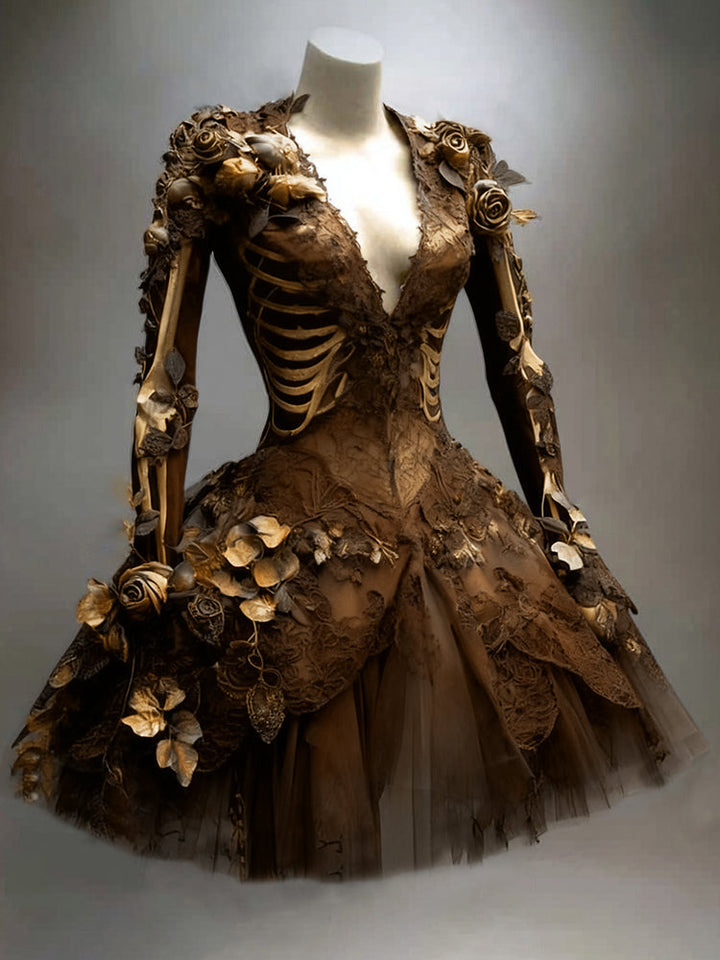 Ryndova | Women's Gothic Print Mini Dress - Image 5