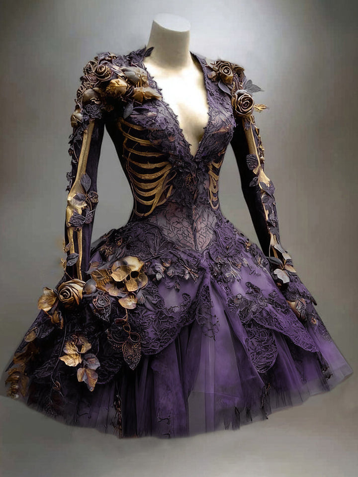 Ryndova | Women's Gothic Print Mini Dress - Image 6