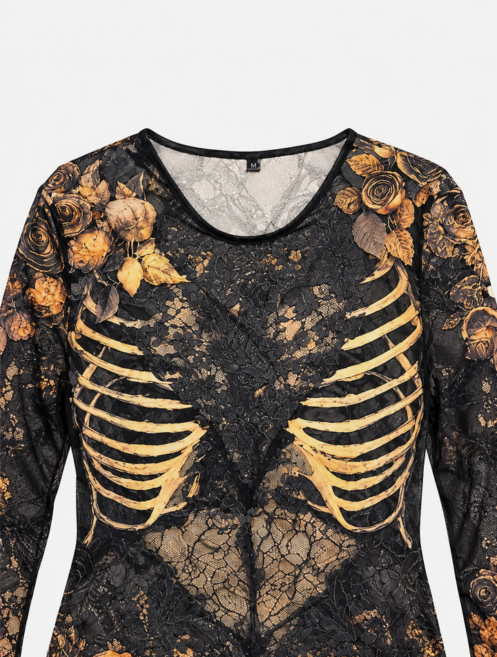 Ryndova | Women's Gothic Print Mini Dress - Image 7
