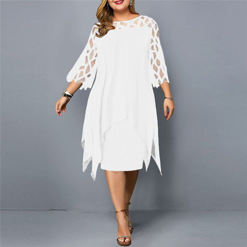Freya | Plus Size Flowy Midi Dress