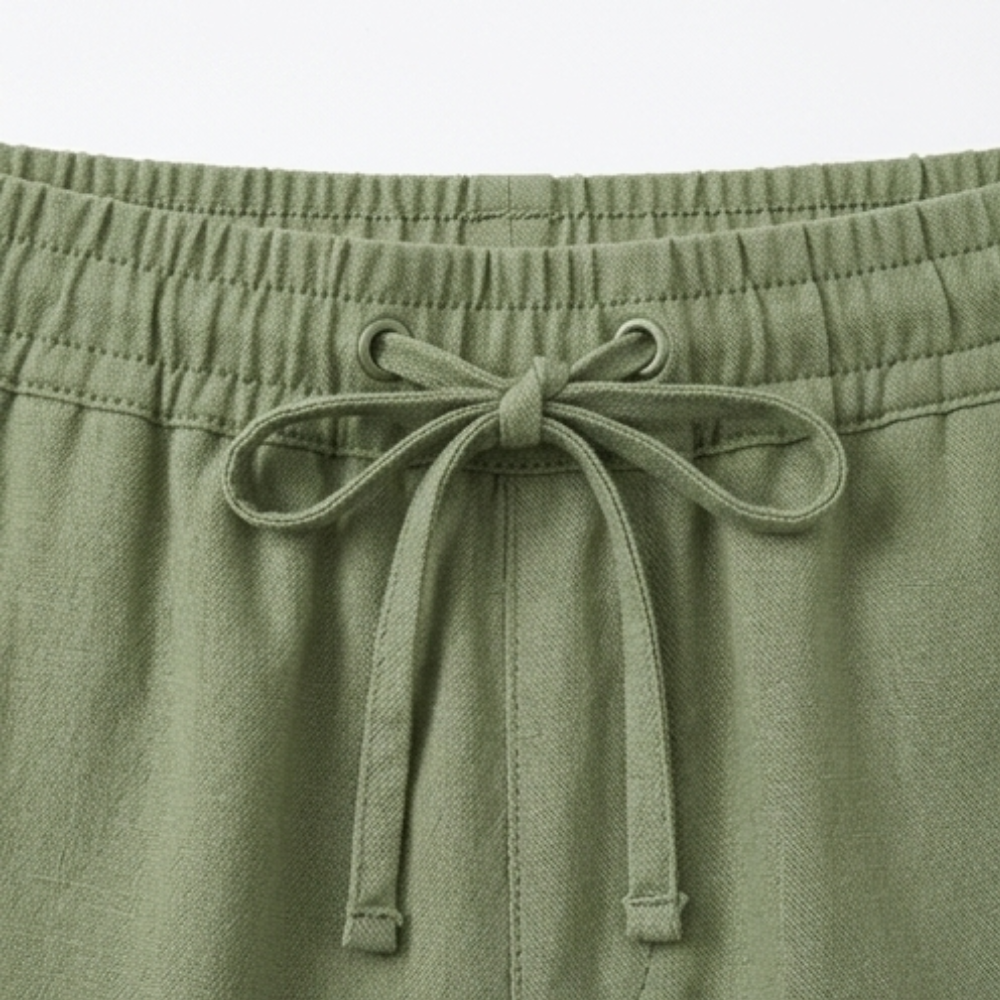Selavyn | Women's Drawstring Capri Pants - Olive Green - Image 6