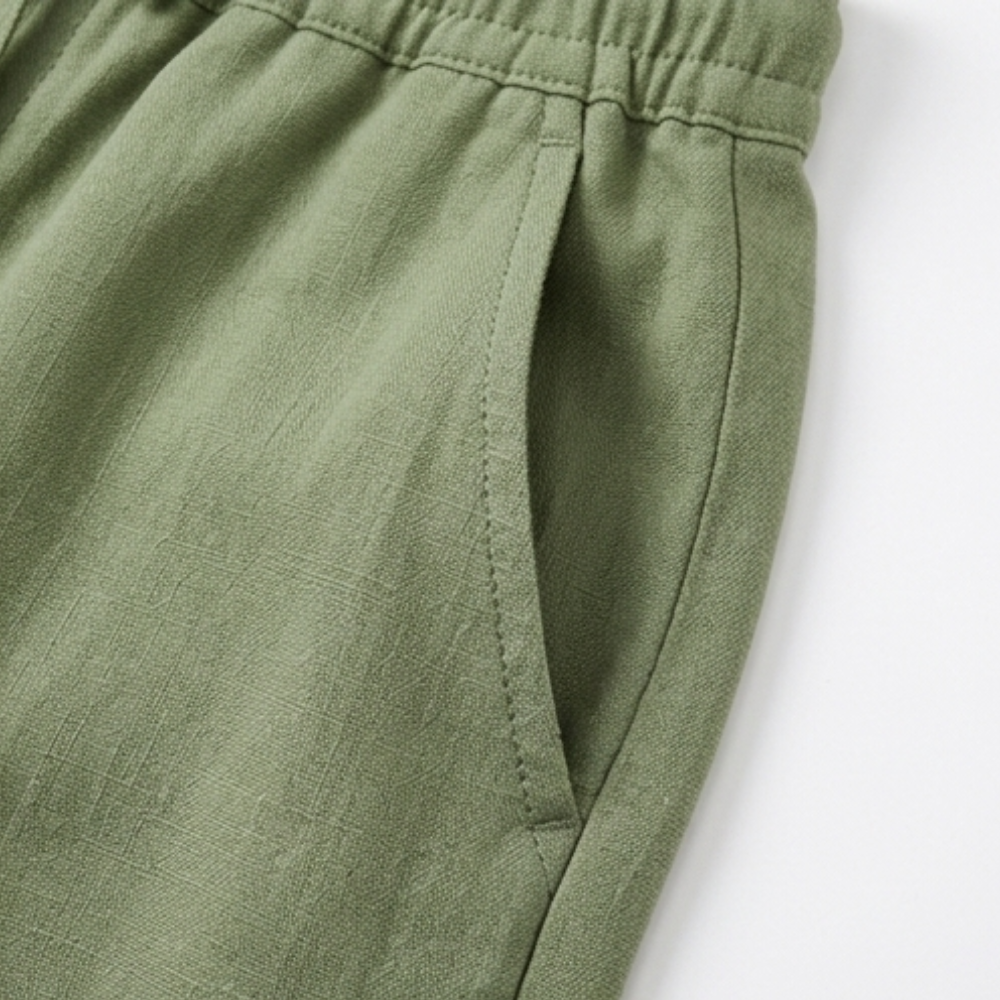 Selavyn | Women's Drawstring Capri Pants - Olive Green - Image 7