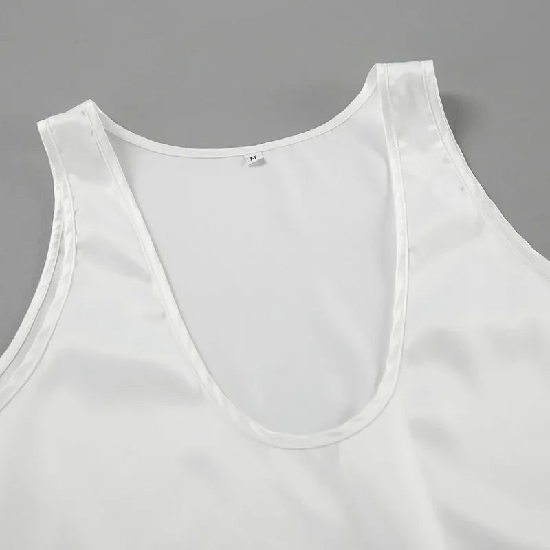 Selvaine | Women's Boho Sleeveless V-Neck Tank Top - White - Image 13