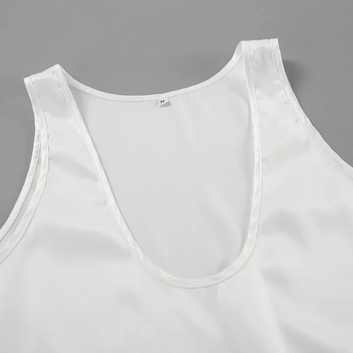 Selvaine | Women's Boho Sleeveless V-Neck Tank Top - White - Image 13