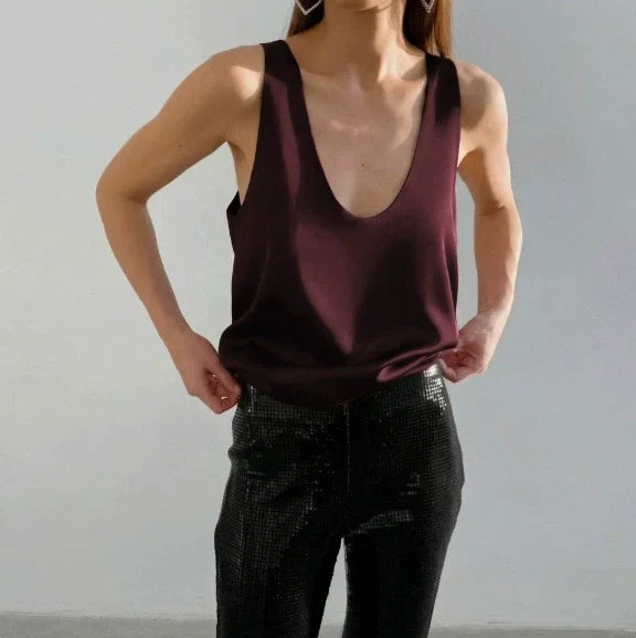 Selvaine | Women's Boho Sleeveless V-Neck Tank Top - White - Image 19