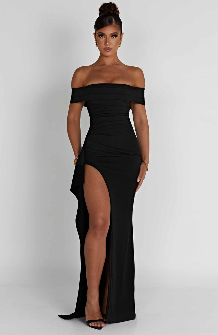 Selvaine | Women's Sequin Party Dress Maxi Gown - Black - Image 14