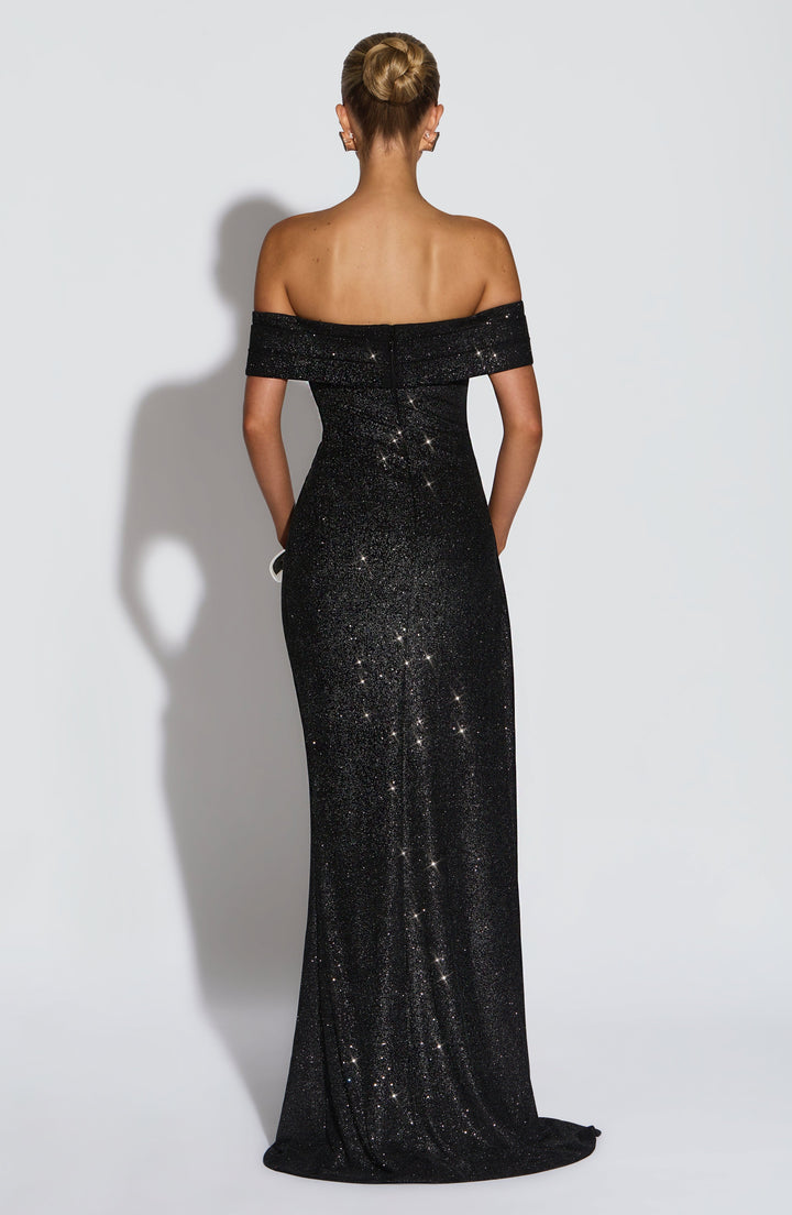 Selvaine | Women's Sequin Party Dress Maxi Gown - Black - Image 4