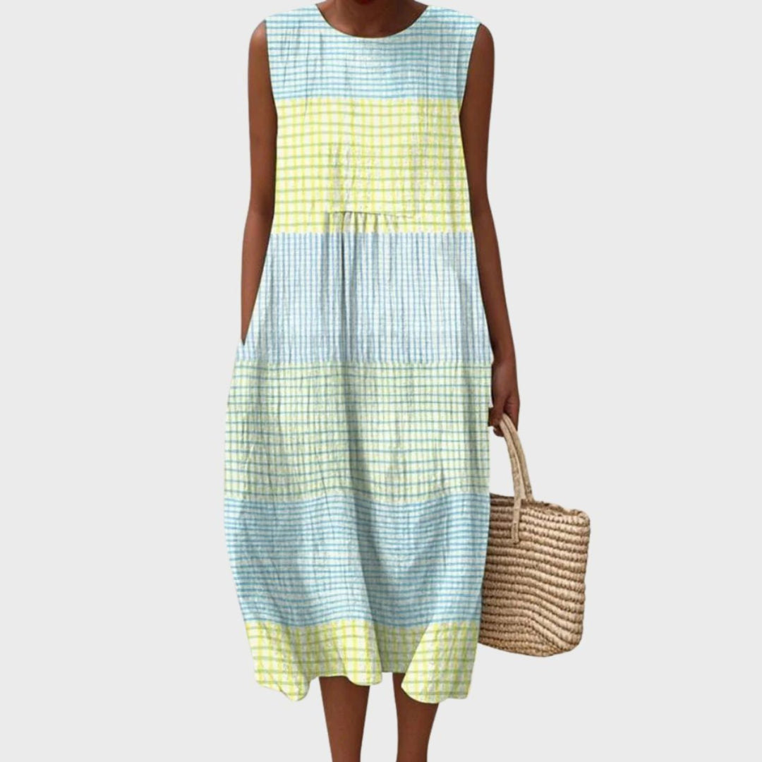 Selvene | Women's Sleeveless Summer Midi Dress - Image 1