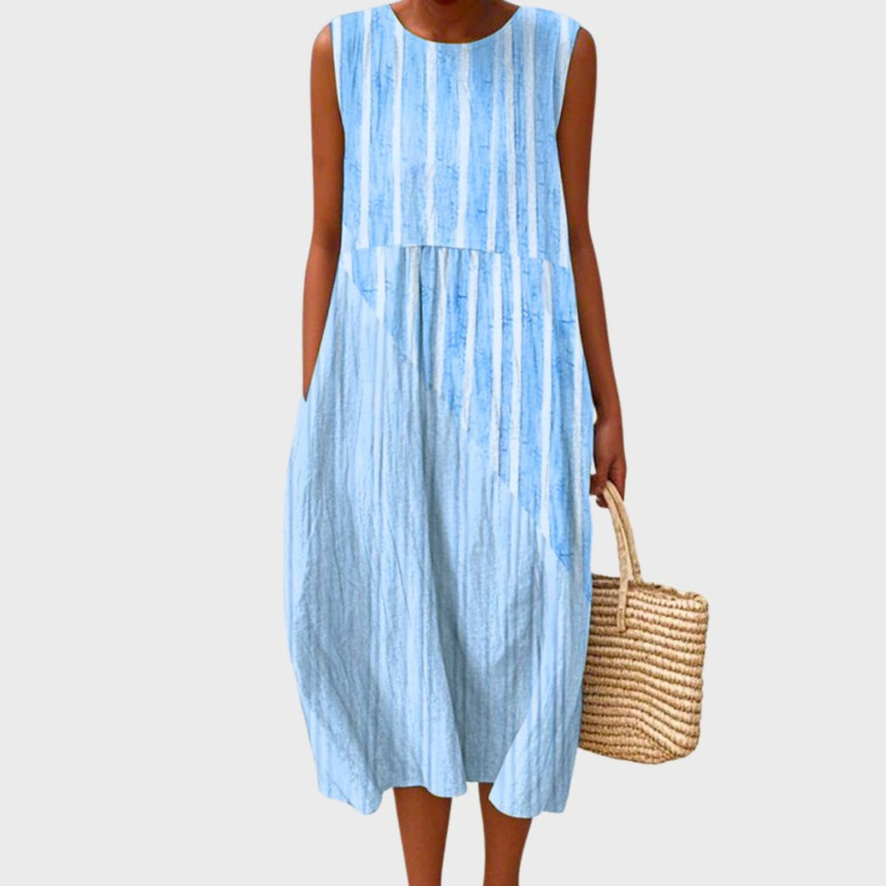 Selvene | Women's Sleeveless Summer Midi Dress - Image 2