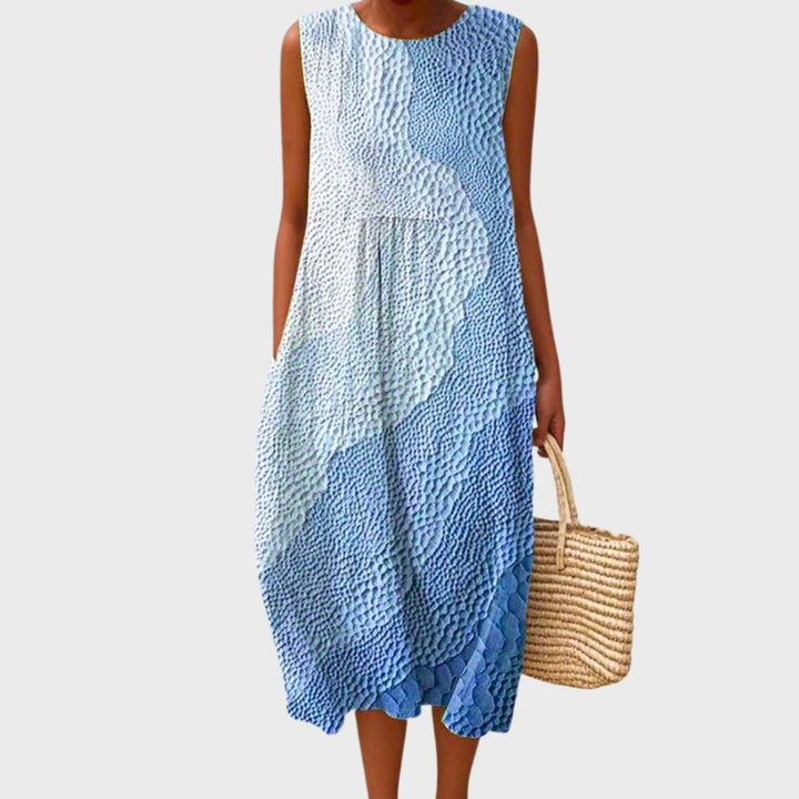Selvene | Women's Sleeveless Summer Midi Dress - Image 3
