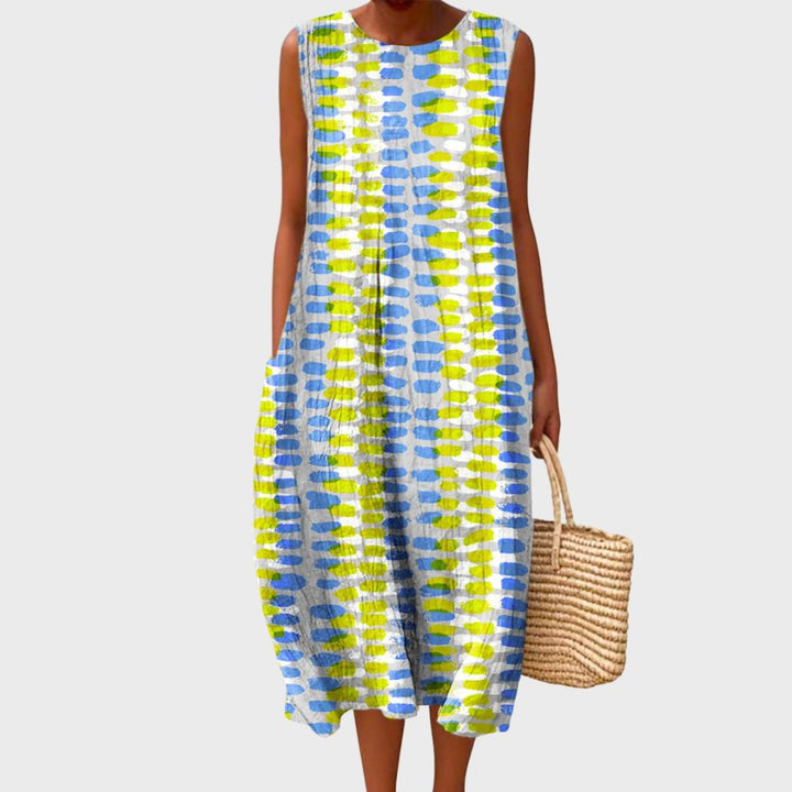 Selvene | Women's Sleeveless Summer Midi Dress - Image 5
