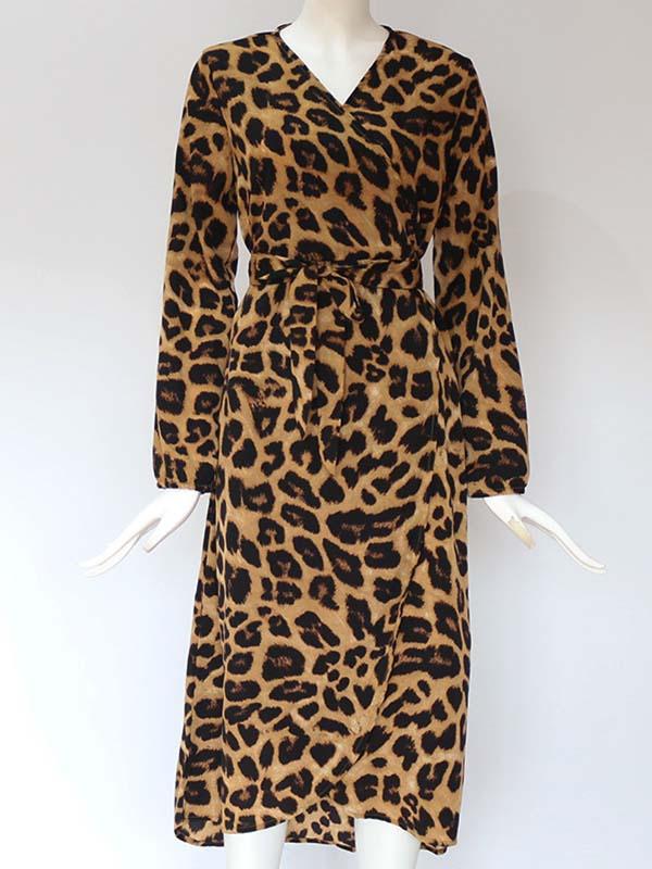 Selvorna | Women's Print Wrap Midi Dress - Image 7