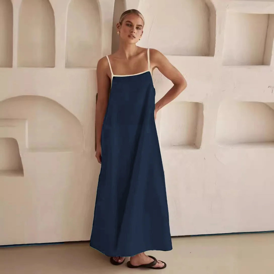 Selvorne | Women's Sleeveless Maxi Dress - Beige - Image 7
