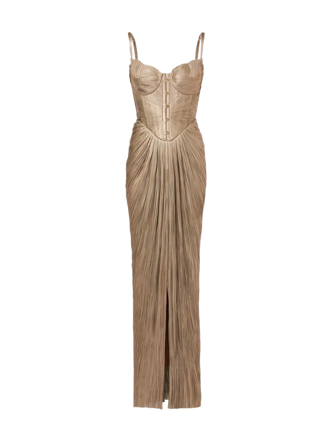 Selvorne | Women's Wedding Guest Dress Maxi Gown - Gold - Image 3