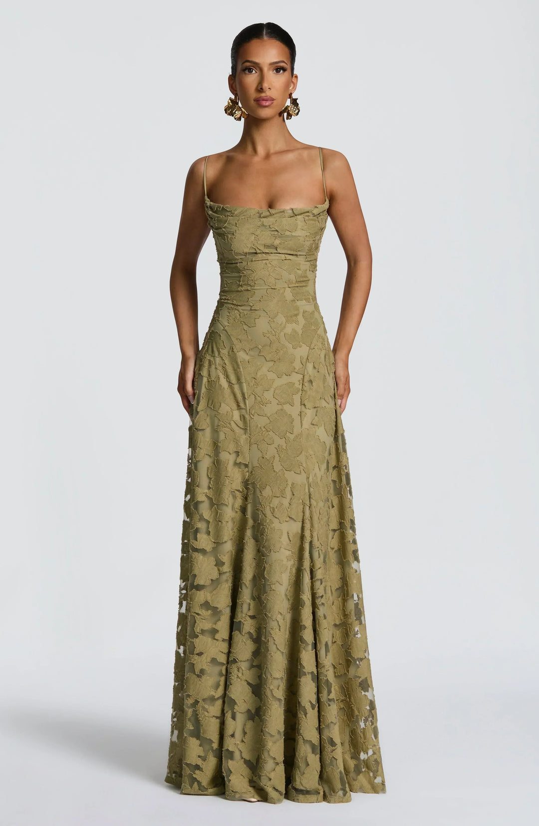 Solenne | Women's Wedding Guest Maxi Dress - Burgundy - Image 5