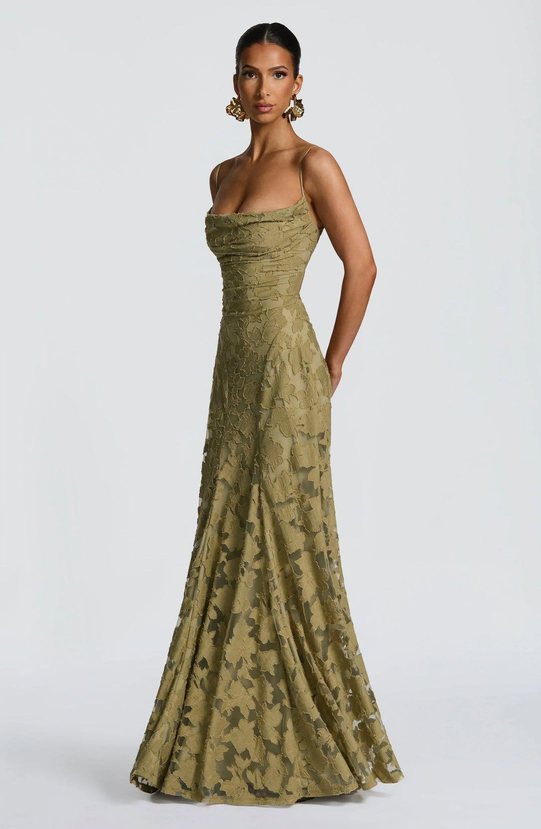 Solenne | Women's Wedding Guest Maxi Dress - Burgundy - Image 6