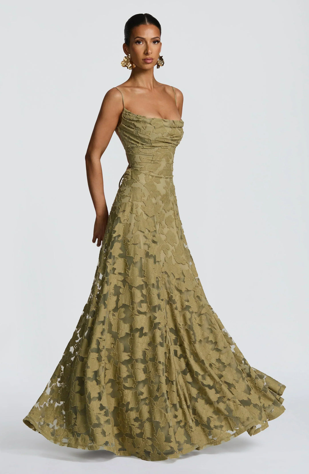 Solenne | Women's Wedding Guest Maxi Dress - Burgundy - Image 7