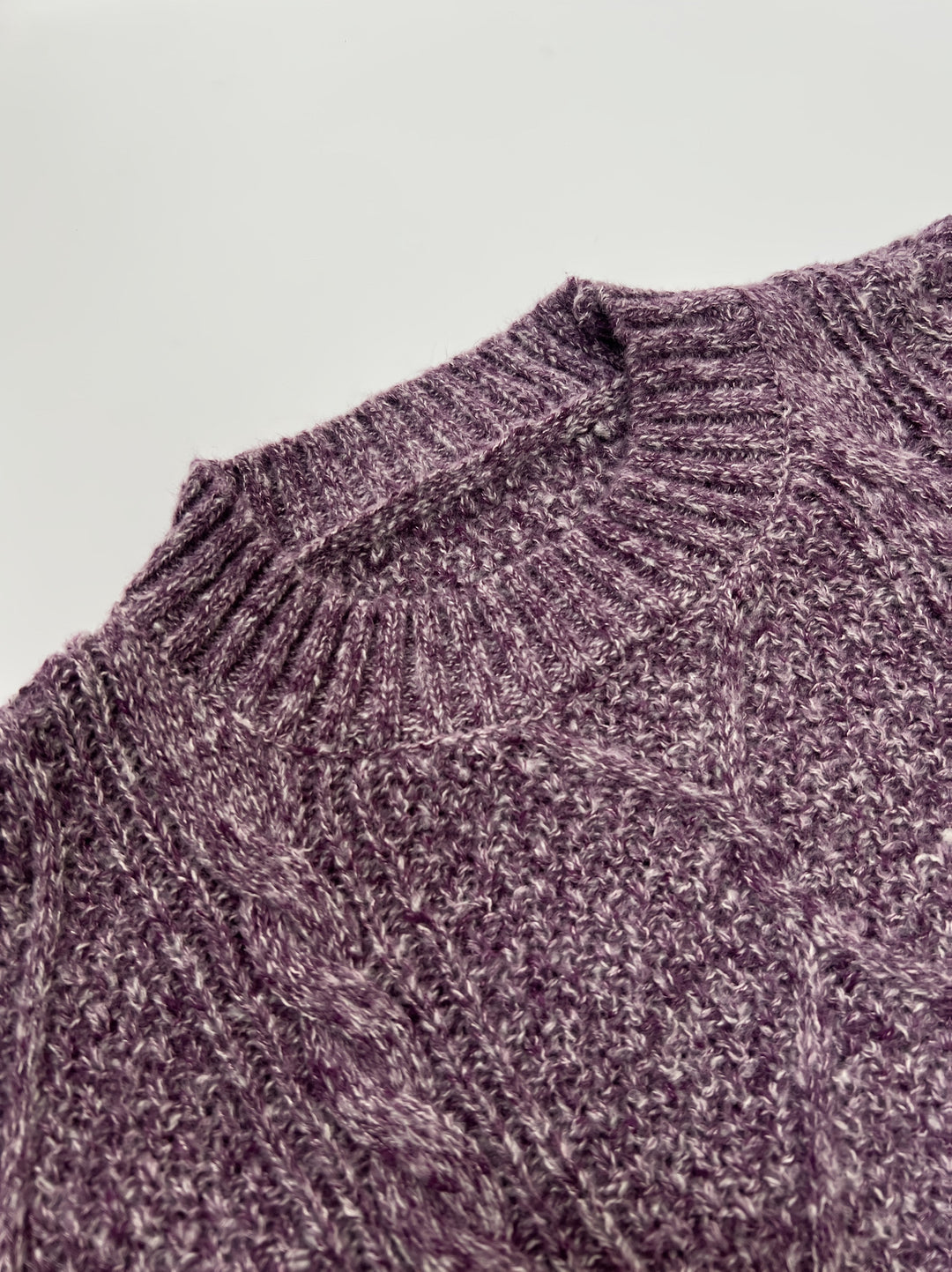Solvaine | Women's Cable Knit Sweater Dress - Plum - Image 5