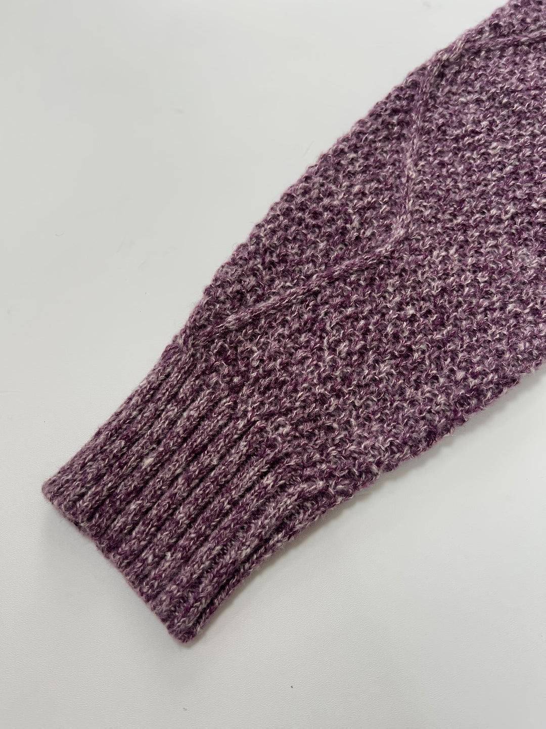 Solvaine | Women's Cable Knit Sweater Dress - Plum - Image 6