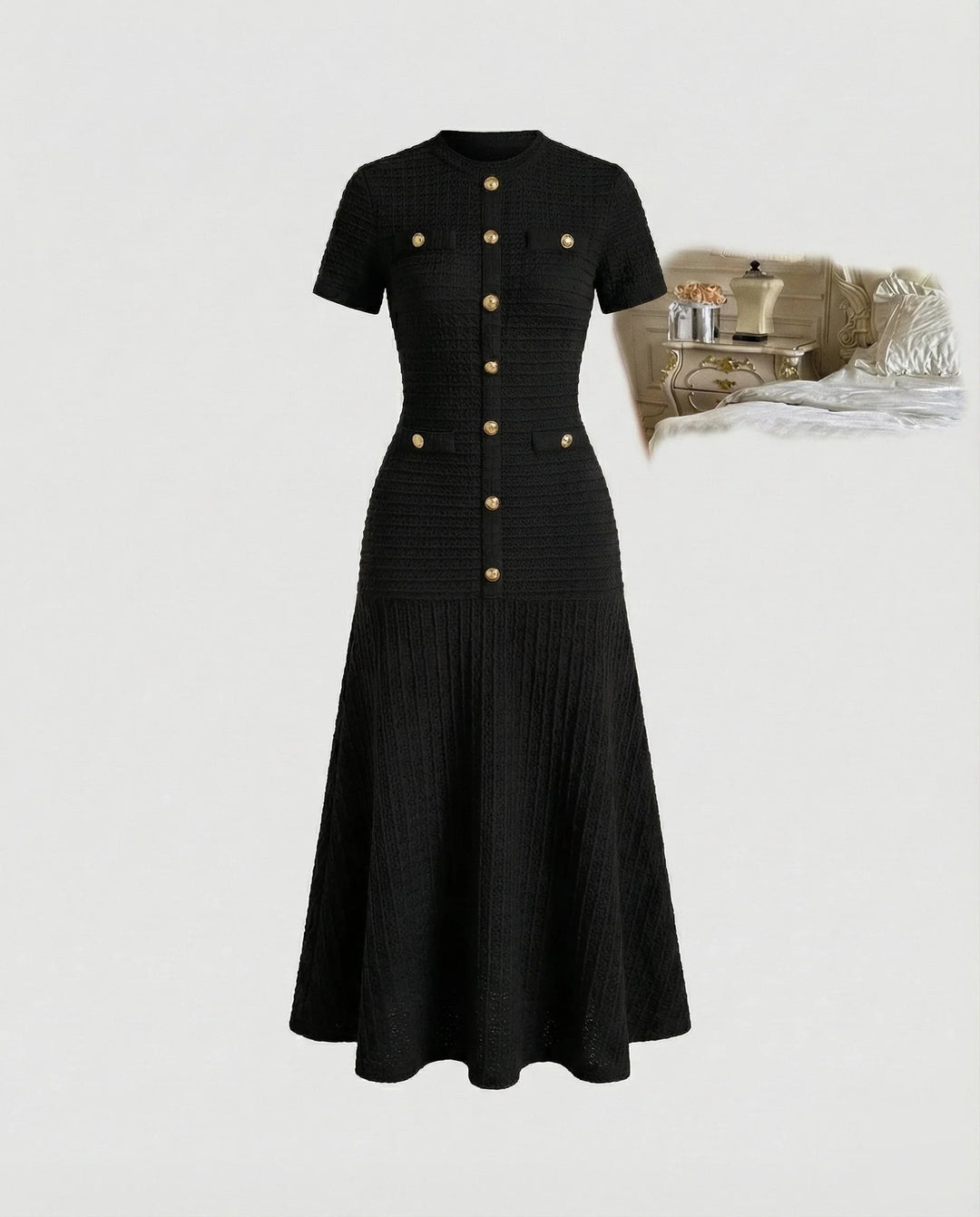 Solvane | Women's Knit Button-Front Maxi Dress - Image 10