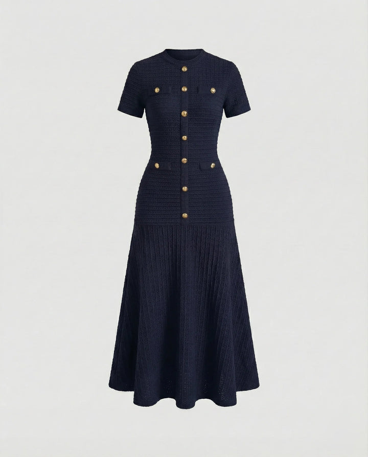 Solvane | Women's Knit Button-Front Maxi Dress - Image 5
