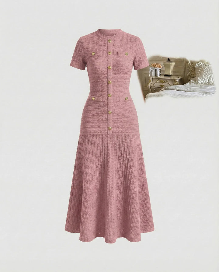 Solvane | Women's Knit Button-Front Maxi Dress - Image 6