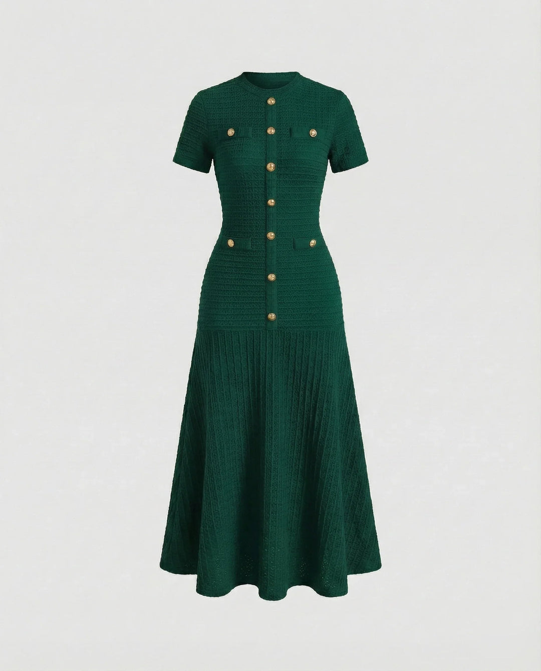 Solvane | Women's Knit Button-Front Maxi Dress - Image 7