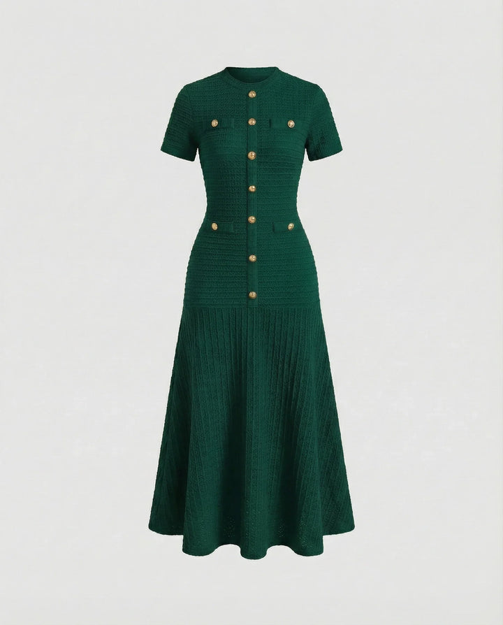 Solvane | Women's Knit Button-Front Maxi Dress - Image 7
