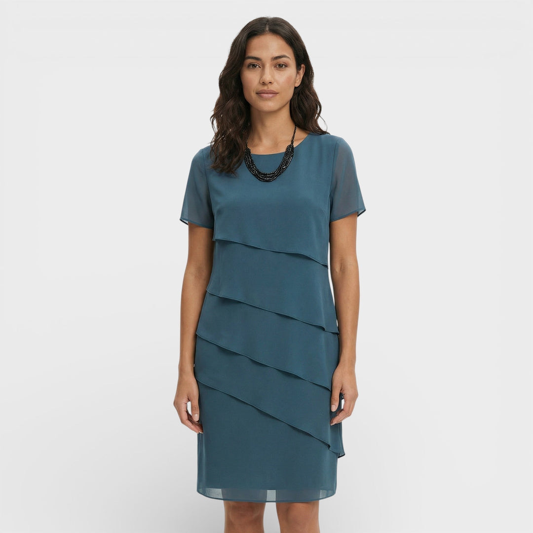 Solvara | Women's Wedding Guest Dress Tiered Ruffle - Image 1