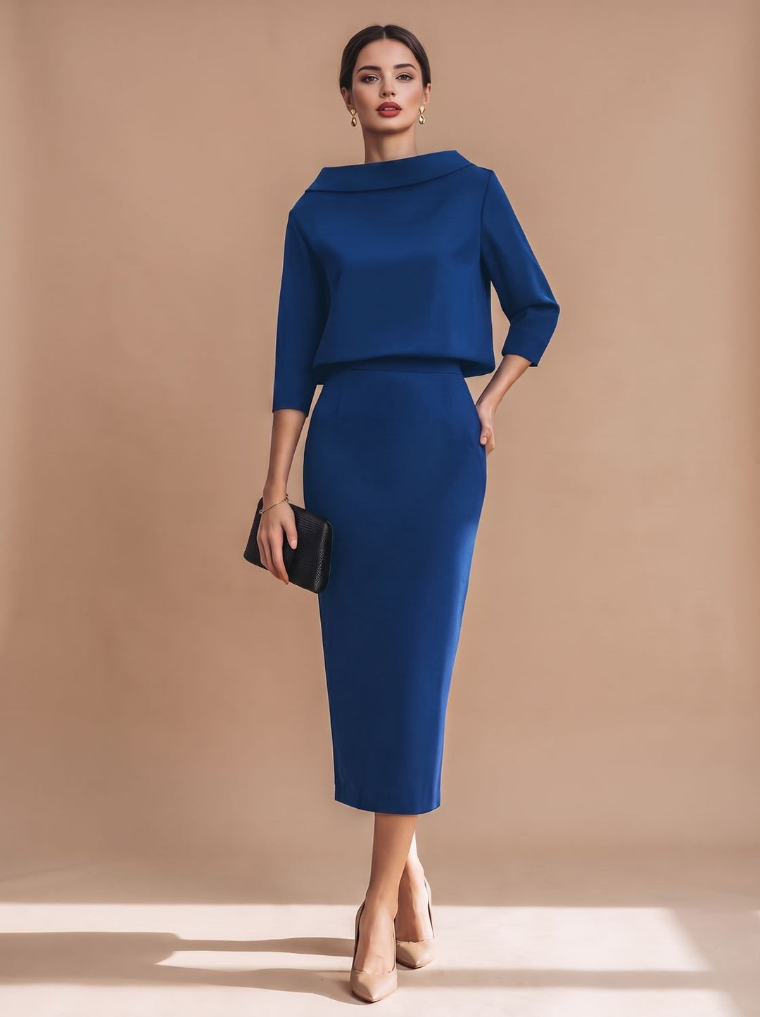 Solvendra | Women's Two Piece Co-ord Set Midi Skirt - Image 10