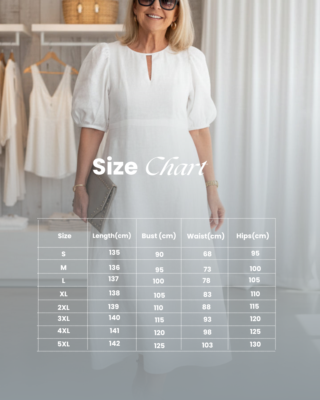 Sorinda | Women's Midi Dress Puff Sleeve Keyhole - Image 9