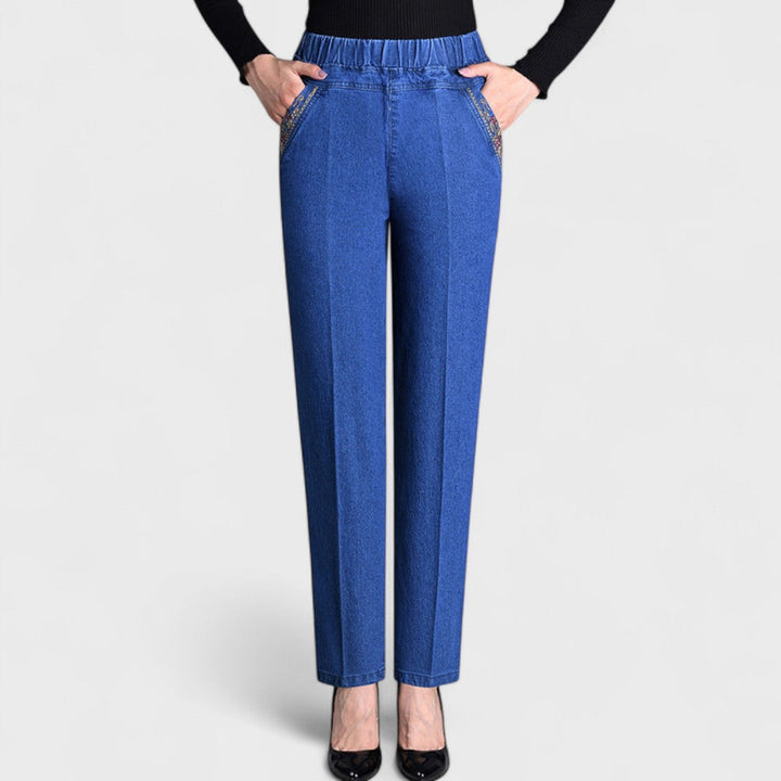 Marian™ | Women's Stretch Jeans with Side Pockets and Elastic Waist